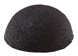 Купить Konjac Sponge Face half ball black